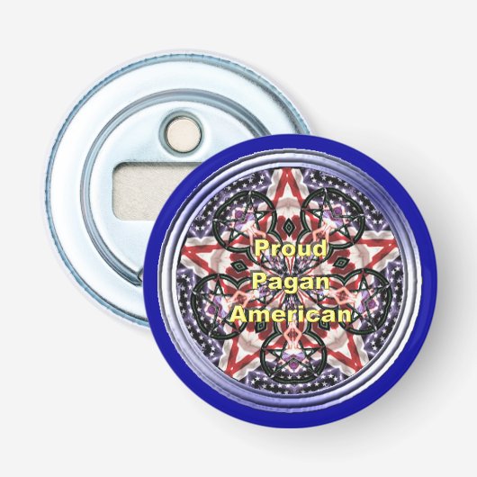 Pagan Patriot Button Flesopener (Voorkant)