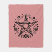 Pagan Pentacle Wicca Fleece Deken (Voorkant)