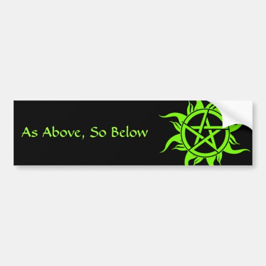 Pagan Pentagram Bumpersticker (Voorkant)