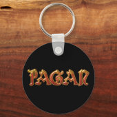 Pagan Red Flame Witch Wiccan Key Fob Sleutelhanger (Voorkant)