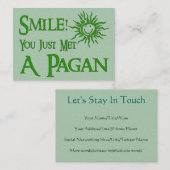 Pagan Smile Visitekaartje (Voorkant / Achterkant)