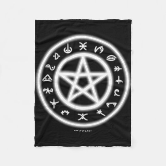 Pagan Symbols Fleece Deken (Voorkant)