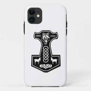Pagan Thor's Hammer met Wolf en Goats iPhone 11 Hoesje