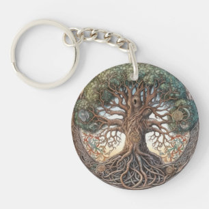 Pagan Tree of Life Acryl Sleutelhanger