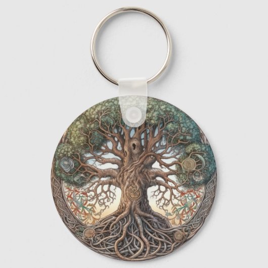 Pagan Tree of Life Sleutelhanger (Voorkant)