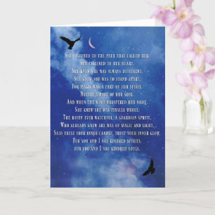 Pagan Wicca geïnspireerd Happy Birthday met Cresce Kaart