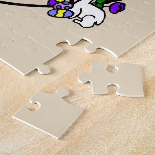 Pagan Wicca Wheel van het Jaar Legpuzzel (Zijkant)