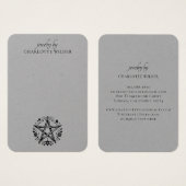 Pagan Wiccan Pentacle Sieraden Oorbel Grijs Visitekaartje (Voorkant /achterkant)