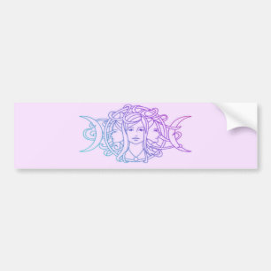 Pagan Wiccan Triple Moon Goddess Bumpersticker