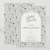 Pagan Wild Forest Baby shower Kaart (Voorkant / Achterkant)