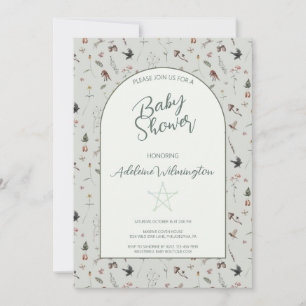 Pagan Wild Forest Baby shower Kaart