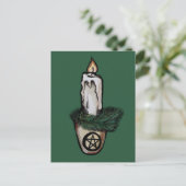 Pagan Yule Candle Briefkaart (Staand voorkant)