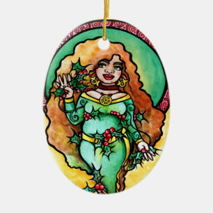 Pagan Yule Goddess Keramisch Ornament