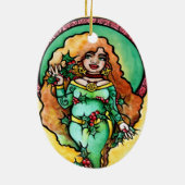 Pagan Yule Goddess Keramisch Ornament (Achterkant)