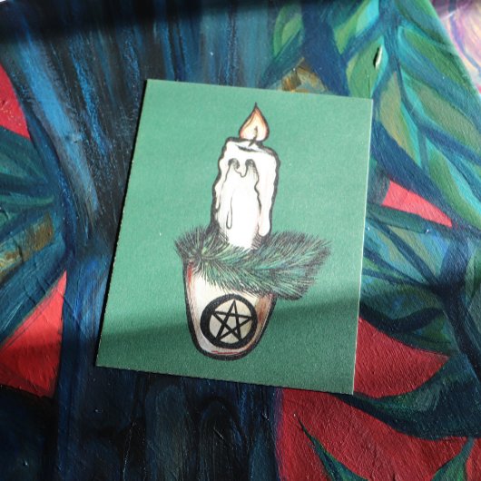 Pagan Yule Kaars wicca w Kaart