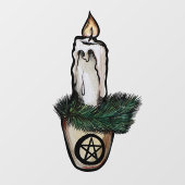 Pagan Yule Kaars wicca w Raamsticker (Vel)