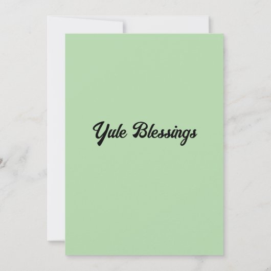 Pagan Yule Pentagram Kaart (Achterkant)