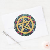 Pagan Yule Pentagram Ronde Sticker (Envelop)