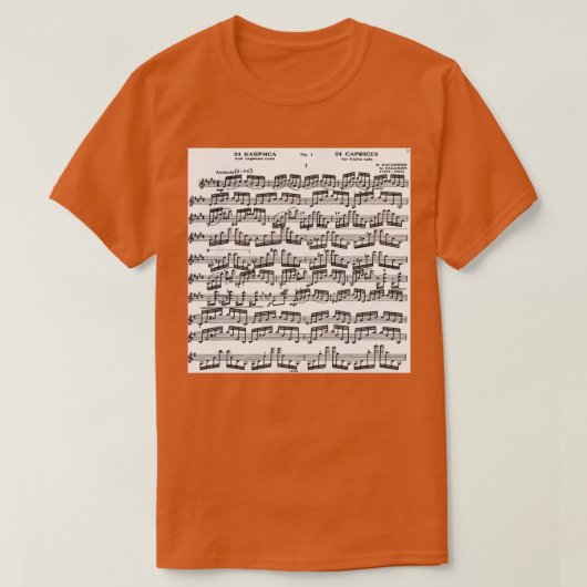 Paganini Caprice I T-shirt (Design voorkant)