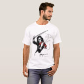 Paganini jouant le T-shirt rouge de violon (Devant entier)