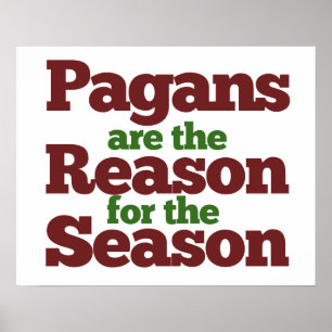 Pagans vakantieseizoen humor poster