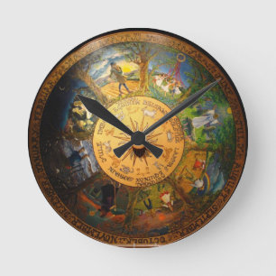 PAGANSEIZOENS WALL CLOCK RONDE KLOK