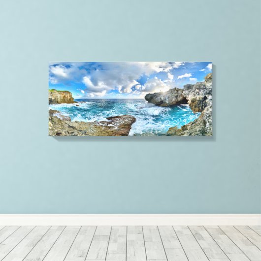 Pagat Kustlijn in Guam Canvas Afdruk (Insitu (Houten vloer))