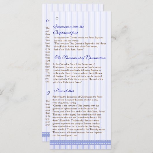 Page 4/5 Programme de baptême des églises orthodox (Devant / Derrière)