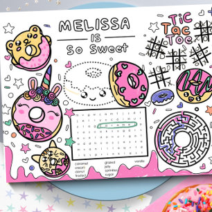 Page Activité de coloration réversible de Donut