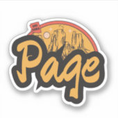 Page, Arizona Sticker (Voorkant)