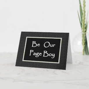 PAGE BOY Uitnodiging  met geruite rand