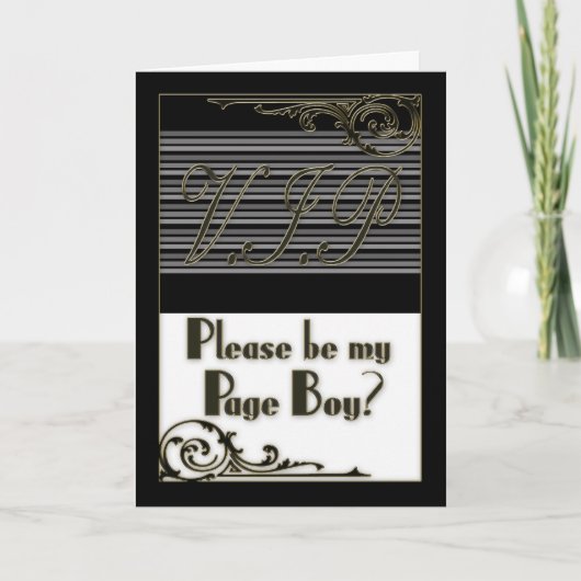 Page Boy V.I.P. Wedding Party Invitation Card (Devant)
