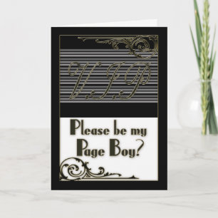 Page Boy V.I.P. Wedding Party Invitation Kaart