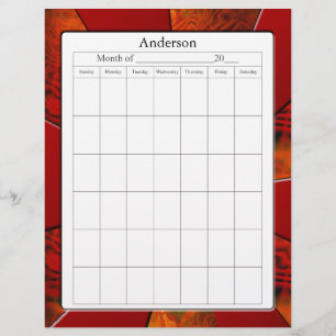 Page Calendrier vide