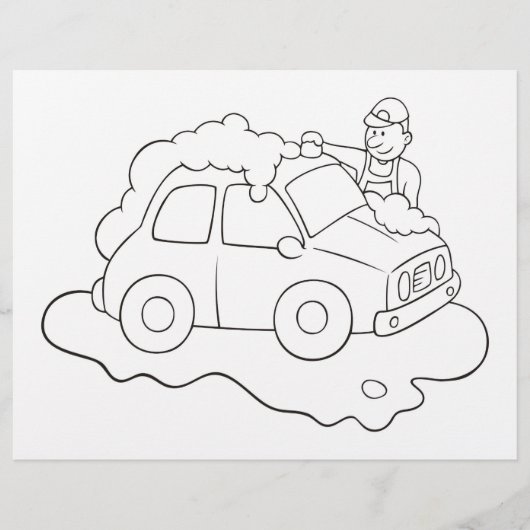 Page Carwash Man Coloriage (Devant)