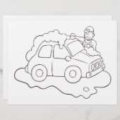 Page Carwash Man Coloriage (Devant / Derrière)