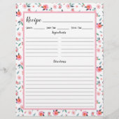 Page Classeur de la recette de motif de fleurs ros (Dos)