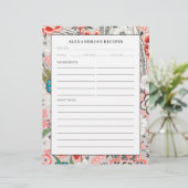Page Classeur de recette | Élégante floraison flor (Debout devant)