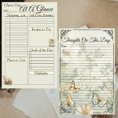 Page Classeur quotidien des oiseaux et des papillo