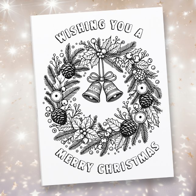 Page Color Me | Couronne de Noël (Créateur téléchargé)