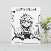 Page Color Me pour enfants | Anime Gamer Jouons (Debout devant)