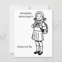 Page Color Me pour enfants | Anime Naughty Schoolg