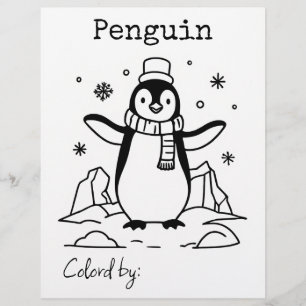 Page Color Me pour enfants Anime Penguin