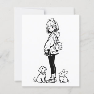 Page Color Me pour enfants Chat de lapin