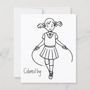 Page Color Me pour enfants   École Anime fille