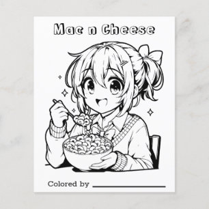 Page Color Me pour enfants   Fromage Mac n