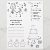 Page Coloration et activité mariage (Devant)