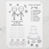 Page Coloration et activité mariage (Devant / Derrière)