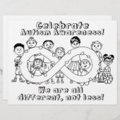 Page Coloration sensibilisation sur l'autisme (Devant / Derrière)