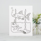 Page Coloriage de la scène de la vie marine (Debout devant)